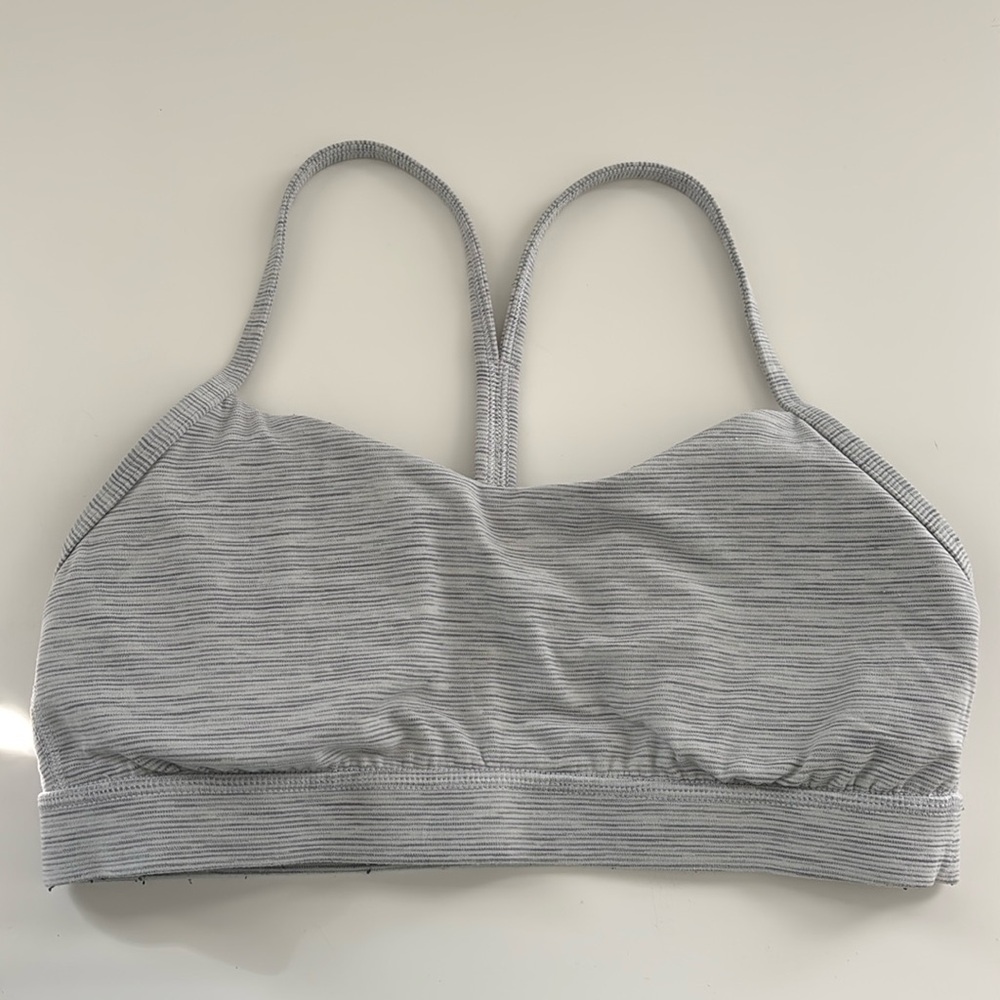 Lululemon Bra Size 6 Gray and White